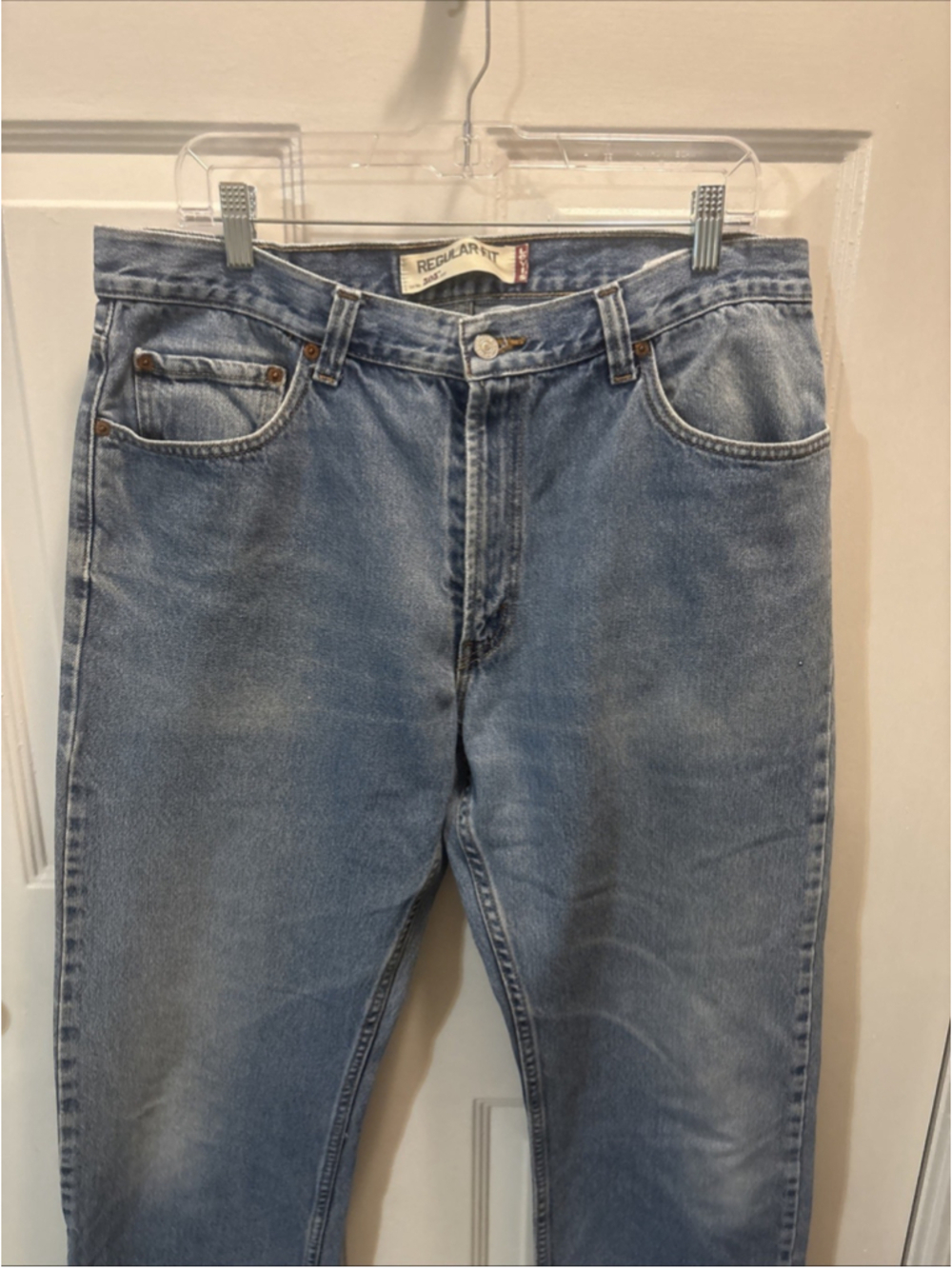 Levi's 505 Men's Cotton Jeans - Light Stonewash 36/34 Regular Fit